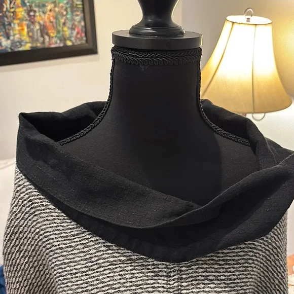 Flax Black and Gray Textured Cowl Neck Blouse - Picture 4 of 10